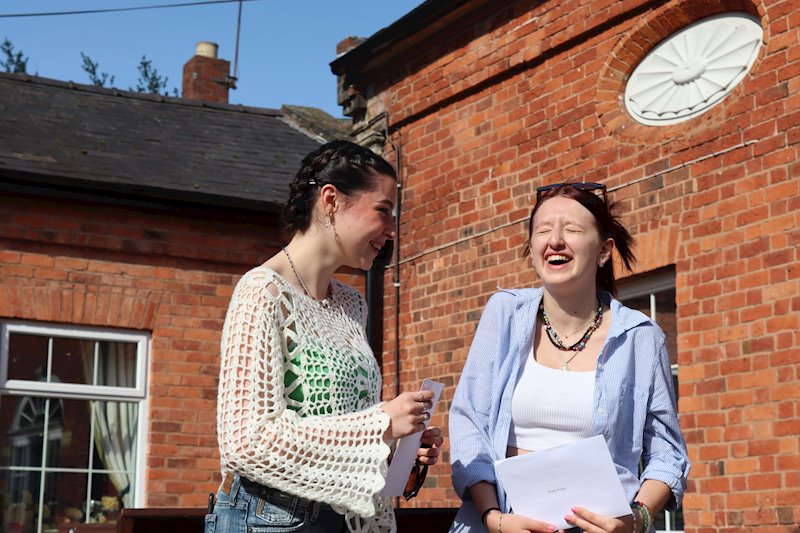 Students happy at their exam results