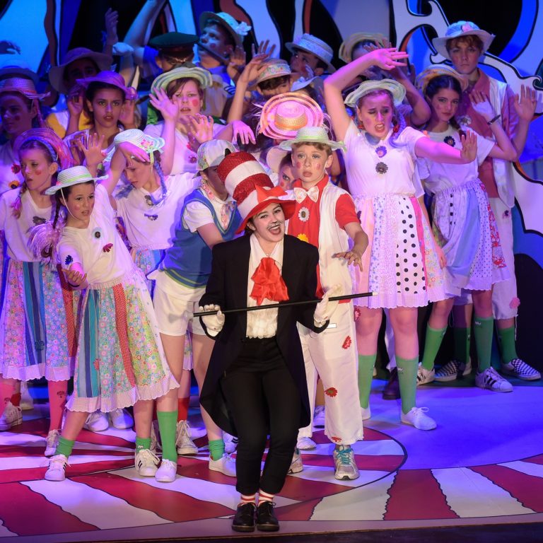 children putting on a theatre performance