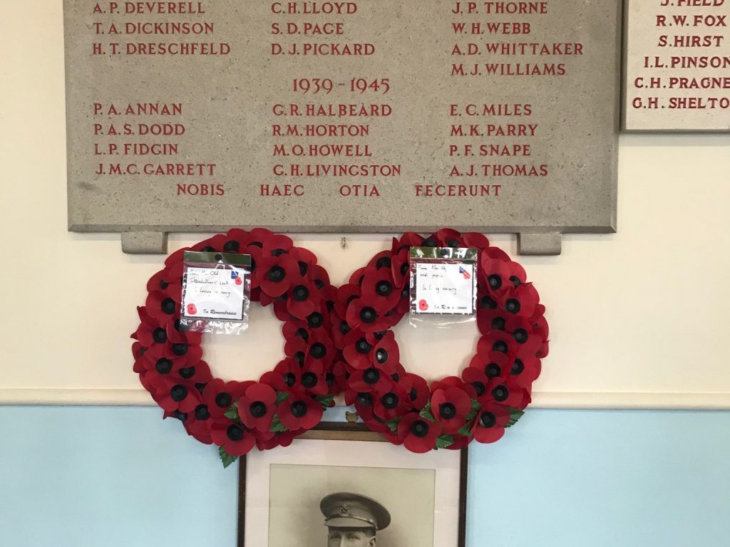 Memorial with names of those who fought in WW1