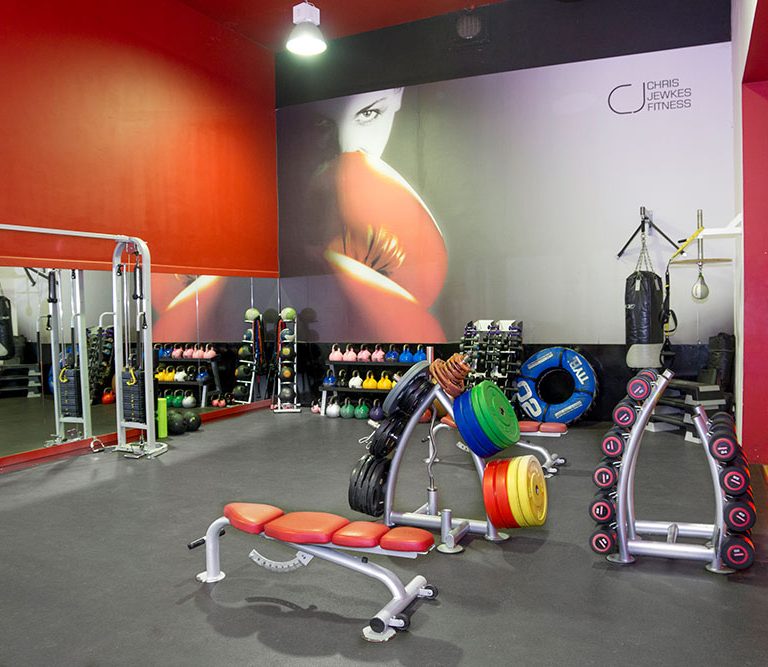 A gym set up