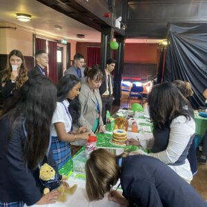 students at a bake sale