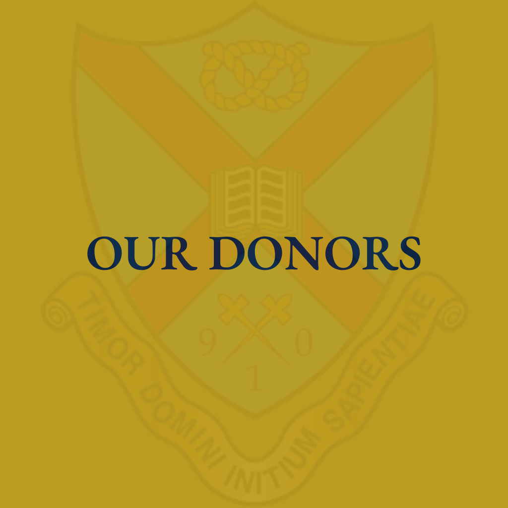 Tettenhall College School logo with Our Donors overlay text