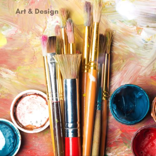 Paint brushes and paint pots