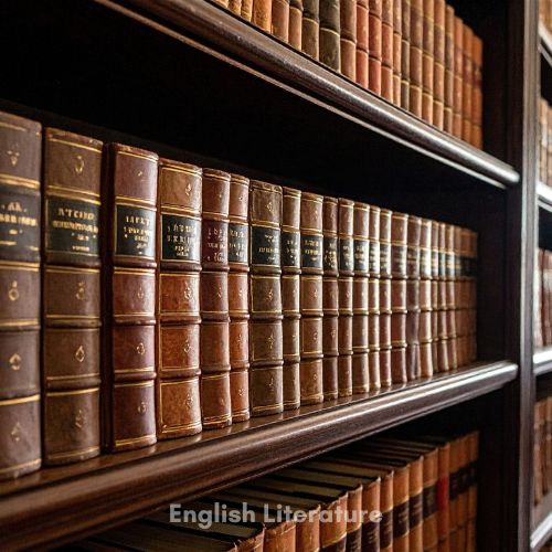 Display of books on a shelf