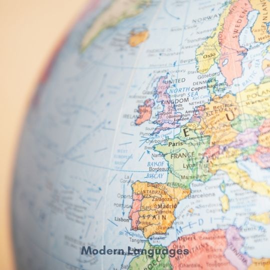 Part of the globe showing